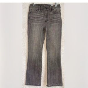White House Black Market Jeans The Boot Crop Womens Gray Denim Stretch Size 4